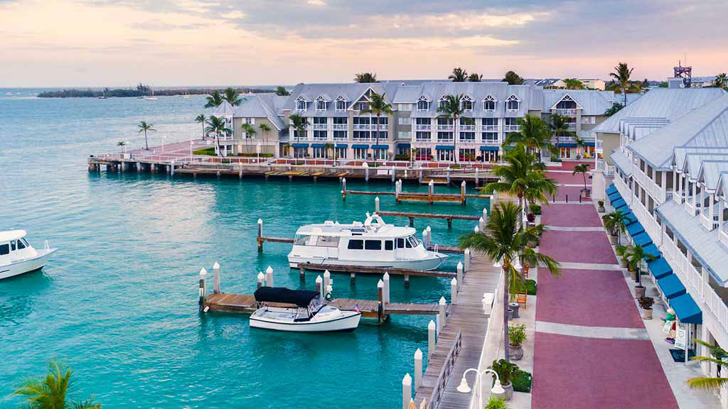 Marina and two boats on the pier
